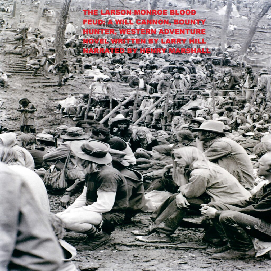 large group of people sitting on a hillside